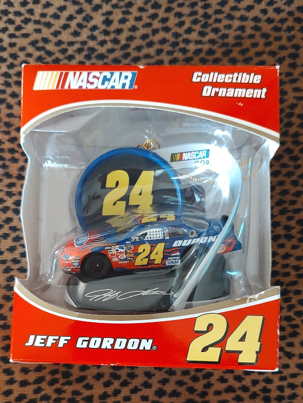 Nascar Jeff Gordon #24 Ornament - Blue, Yellow & Red